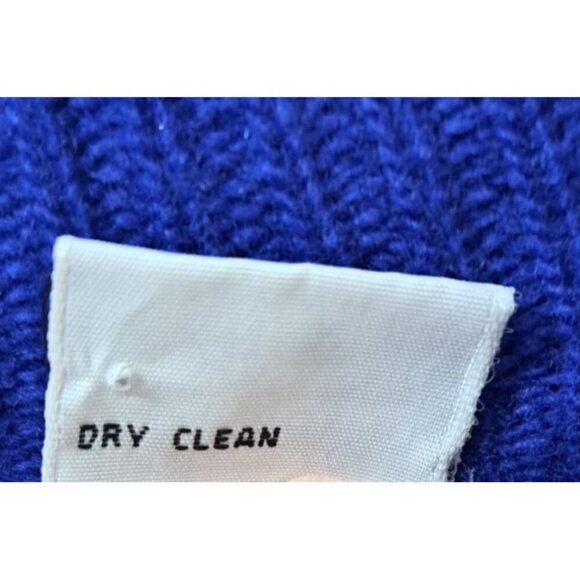 Talbots Women's S Blue Long Raglan Sleeve High Neck Lambswool Blend Sweater - Picture 7 of 7